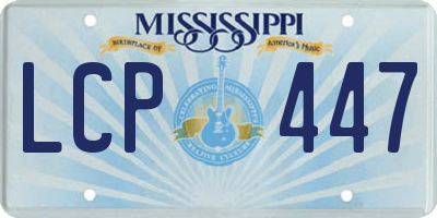 MS license plate LCP447