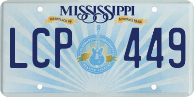MS license plate LCP449