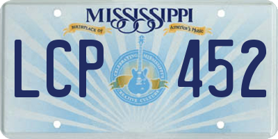 MS license plate LCP452