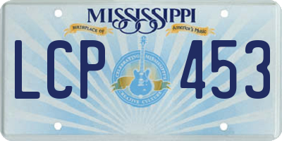 MS license plate LCP453