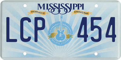 MS license plate LCP454