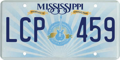 MS license plate LCP459