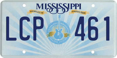 MS license plate LCP461
