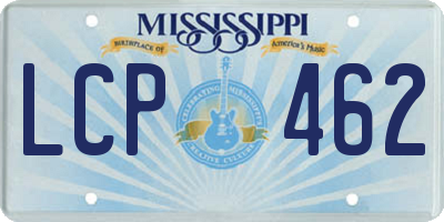 MS license plate LCP462
