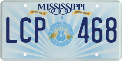 MS license plate LCP468