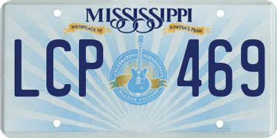 MS license plate LCP469