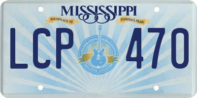 MS license plate LCP470