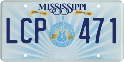 MS license plate LCP471