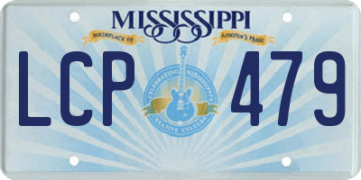 MS license plate LCP479
