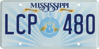 MS license plate LCP480