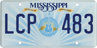 MS license plate LCP483