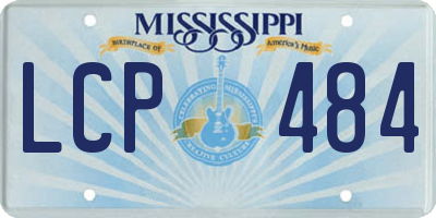 MS license plate LCP484