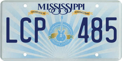 MS license plate LCP485