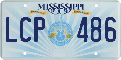 MS license plate LCP486
