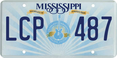 MS license plate LCP487