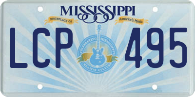 MS license plate LCP495