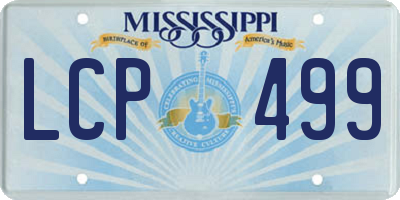 MS license plate LCP499