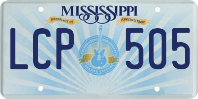 MS license plate LCP505