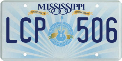 MS license plate LCP506