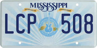 MS license plate LCP508