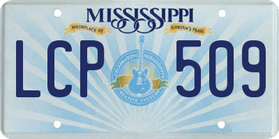 MS license plate LCP509