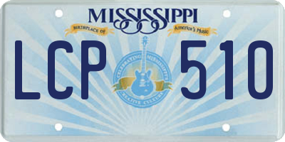MS license plate LCP510