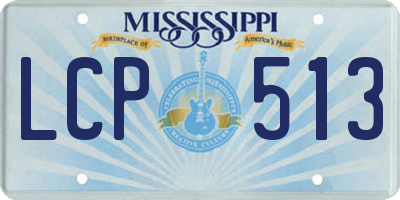 MS license plate LCP513