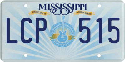 MS license plate LCP515