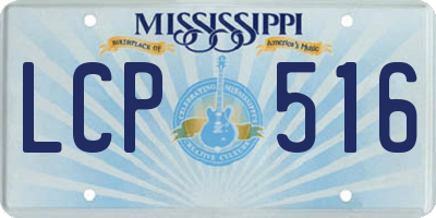 MS license plate LCP516