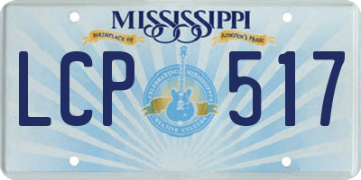 MS license plate LCP517