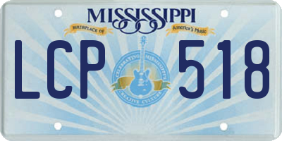MS license plate LCP518