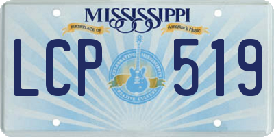 MS license plate LCP519