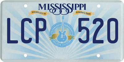 MS license plate LCP520