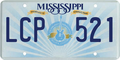 MS license plate LCP521