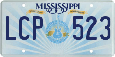 MS license plate LCP523