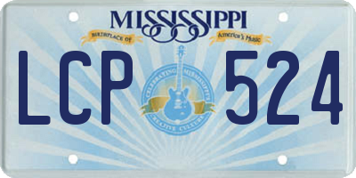 MS license plate LCP524