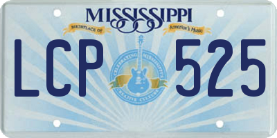 MS license plate LCP525
