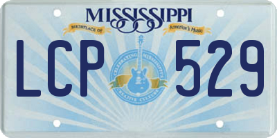 MS license plate LCP529