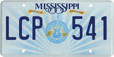 MS license plate LCP541