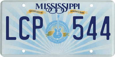 MS license plate LCP544