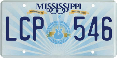 MS license plate LCP546