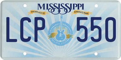 MS license plate LCP550