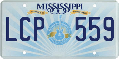 MS license plate LCP559