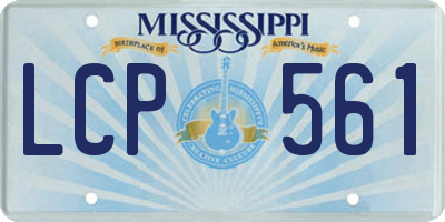 MS license plate LCP561