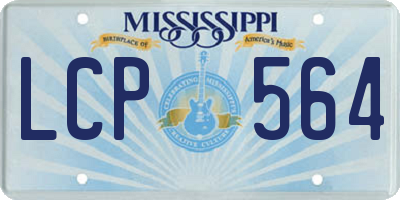 MS license plate LCP564