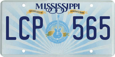 MS license plate LCP565