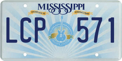 MS license plate LCP571