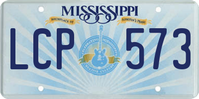 MS license plate LCP573