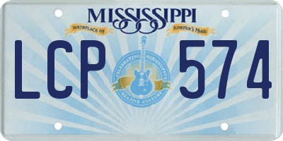 MS license plate LCP574