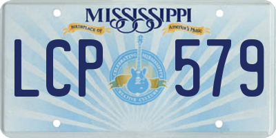 MS license plate LCP579